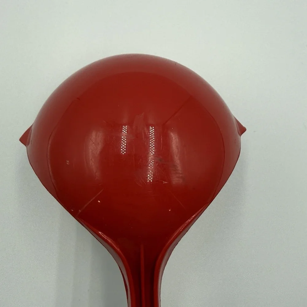 Vintage EKCO Red Plastic Soup Ladle USA Made‎ Mid Century Kitchen Utensil